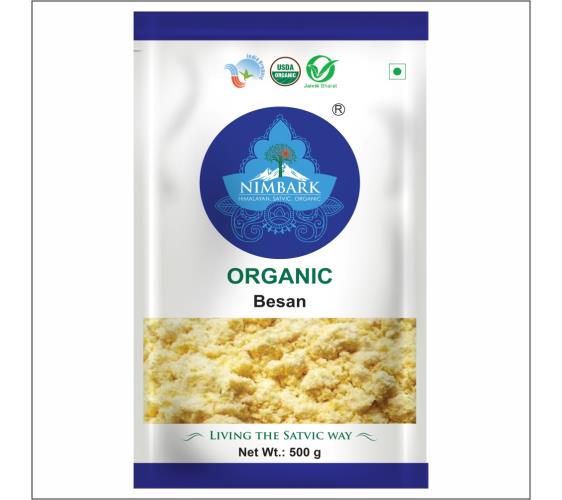 Nimbark Organic Besan | Ground Chickpeas Flour | Besan 500gm